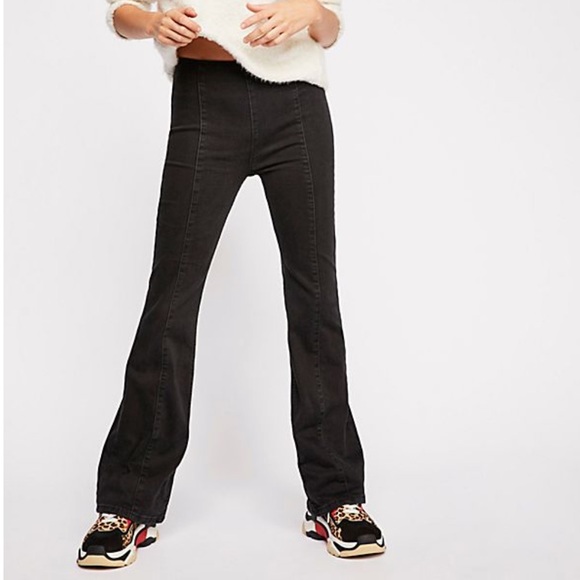 pull on flared jeans